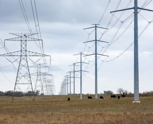 Entergy Texas high-voltage transmission lines
